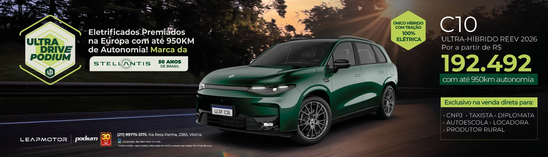 Carro C10 Leapmotor Podium Espirito Santo
